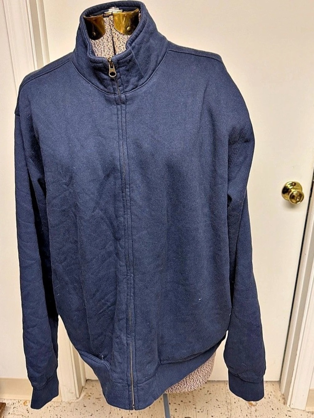 L.L.Bean Katahdin Iron Works Full Zip Sweatshirt Men's Jacket in Blue NWT